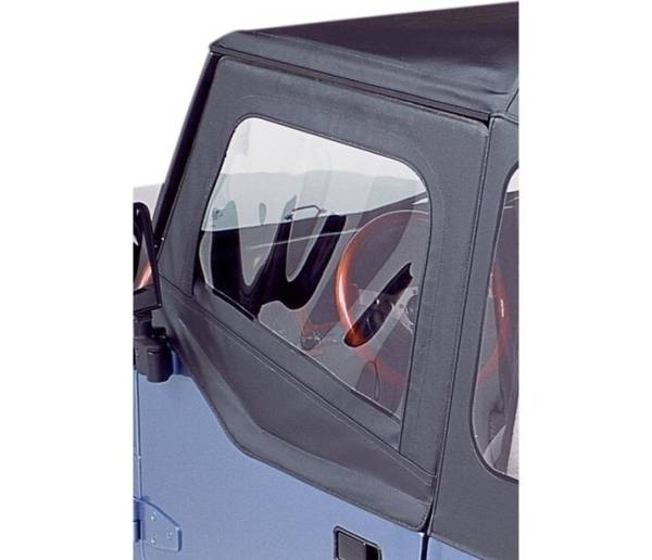 Bestop - Upper Fabric Doors - Jeep '88-95 Wrangler YJ (Square Upper Rear Corner, Black Crush) | 51782-01 - Image 1