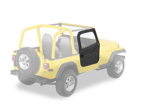 Full Fabric Doors - Jeep '80-86 CJ7 / '87-95 Wrangler YJ (Black Crush) | 51783-01 - Image 1