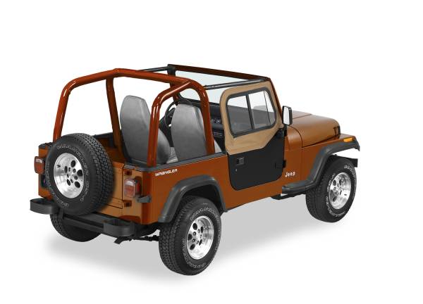 Bestop - Upper Door Sliders - Jeep '88-95 Wrangler YJ (Square Upper Rear Corner, Spice; Single Sliding Window) | 51785-37 - Image 1
