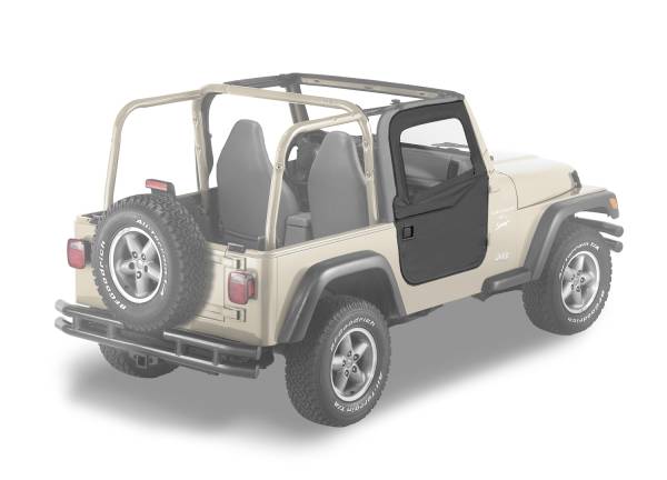Full Fabric Doors - Jeep '97-06 Wrangler TJ (Black Denim) | 51789-15 - Image 1