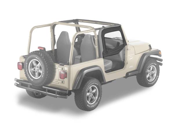 Bestop - Upper Fabric Doors - Jeep '97-06 Wrangler TJ (Black Denim) | 51790-15 - Image 1