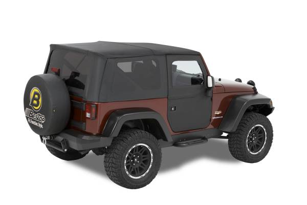 Bestop - Full Fabric Doors - Jeep '07-18 Wrangler JK; (Front Doors; Black Diamond) | 51798-35 - Image 1