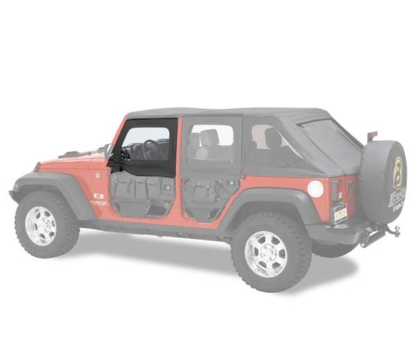 Element Upper Doors - Jeep '07-18 Wrangler JK (Front Doors; Black Twill) | 51805-17 - Image 1
