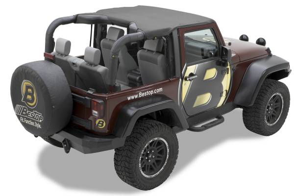 Header Targa Bikini - Jeep '10-18 Wrangler JK 2-Door (Black Diamond) | 52586-35 - Image 1
