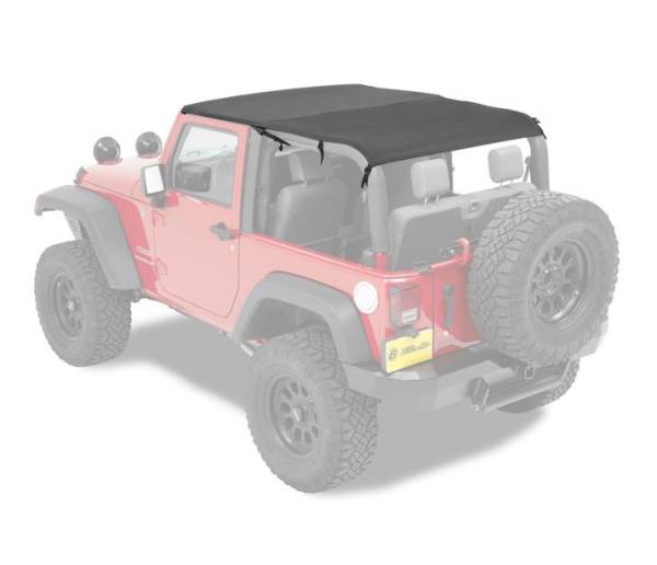 Bestop - Header Safari Cable Style Bikini - Jeep '10-18 Wrangler JK 2-Door (Black Diamond) | 52593-35 - Image 1