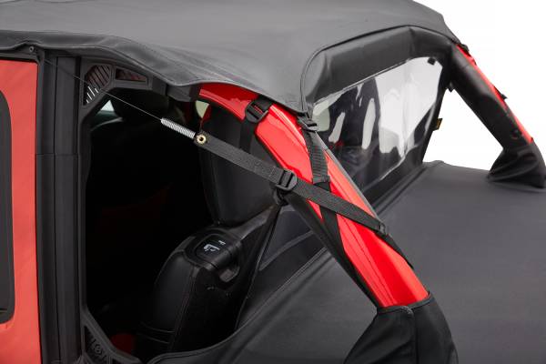Bestop - Header Safari Cable Style Bikini - Jeep '18-26 Wrangler JL 4-Door (Black Diamond) | 52613-35 - Image 1