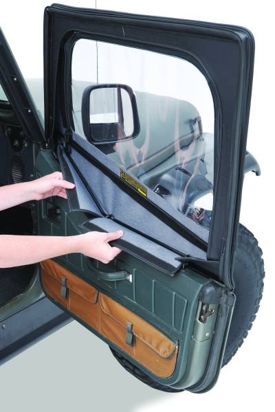 Fabric Door Skins - Jeep '88-95 Wrangler YJ (Black Denim) | 53120-15 - Image 1