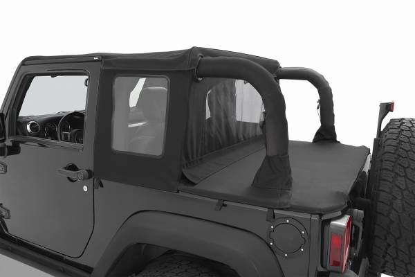 Bestop - Halftop Soft Top - Jeep '07-18 Wrangler JK 2-Door (Premium Black Twill) | 53900-17 - Image 1