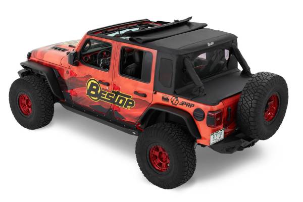 Bestop - Halftop Soft Top - Jeep '18-26 Wrangler JL 4-Door (Premium Black Twill) | 53904-17 - Image 1