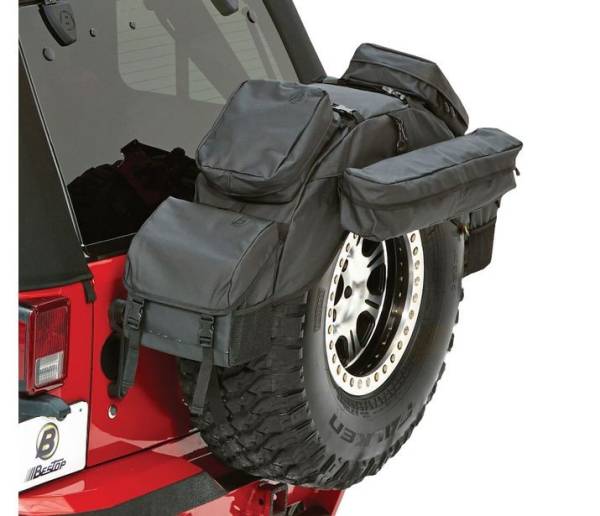 Bestop - RoughRider Spare Tire Organizer - Jeep '87-95 Wrangler YJ / '97-06 TJ / '07-18 JK / '18-22 JL (Fits 38" to 40" Diameter Tire) | 54135-35 - Image 1
