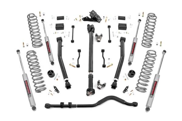 Rough Country - Rough Country - 3.5 Inch Lift Kit - Adj Lower - FR D/S - Jeep Wrangler Unlimited 4WD (18-23) | 65531 - Image 1