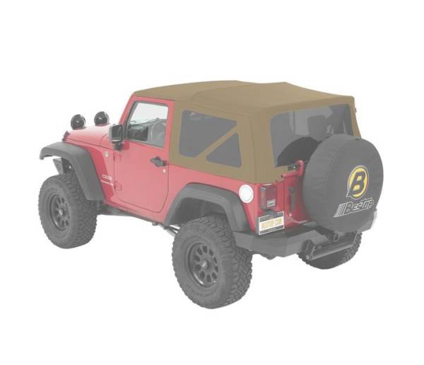 Bestop - Window Set - Jeep '07-18 Wrangler JK 2-Door (Pebble Beige Twill) | 58442-74 - Image 1