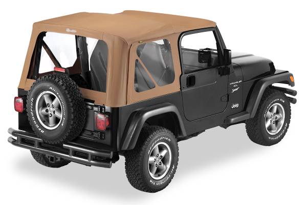Bestop - Replace-A-Top For OEM - Jeep '97-02 Wrangler TJ (Spice Sailcloth; Clear Windows; No Door Skins Included) | 79122-37 - Image 1
