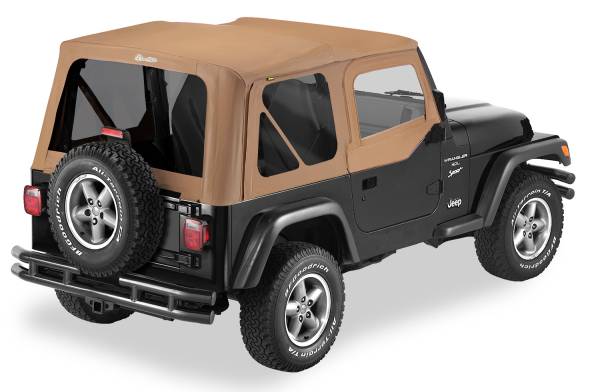Bestop - Replace-A-Top For OEM - Jeep '97-02 Wrangler TJ (Spice Sailcloth; Tinted Windows; Upper Door Skins Included) | 79124-37 - Image 1