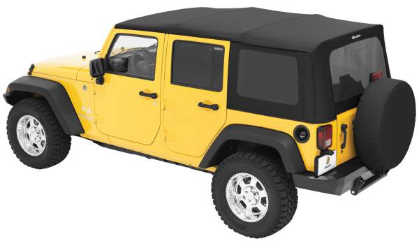 Replace-A-Top For OEM - Jeep '07-09 Wrangler JK 4-Door (Black Diamond Sailcloth; Tinted Windows; No Door Skins Included) | 79137-35 - Image 1