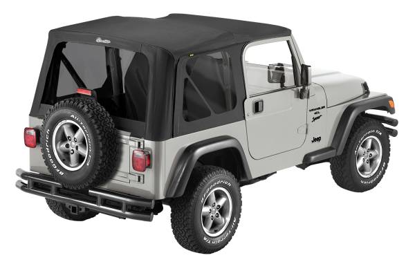 Bestop - Replace-A-Top For OEM - Jeep '97-02 Wrangler TJ (Black Sailcloth; Tinted Windows; No Door Skins Included) | 79139-01 - Image 1