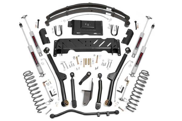 Rough Country - Rough Country - 4.5 Inch Lift Kit - Long Arm - RR Leaf's - Jeep Cherokee XJ 4WD (1984-2001) | 68622 - Image 1