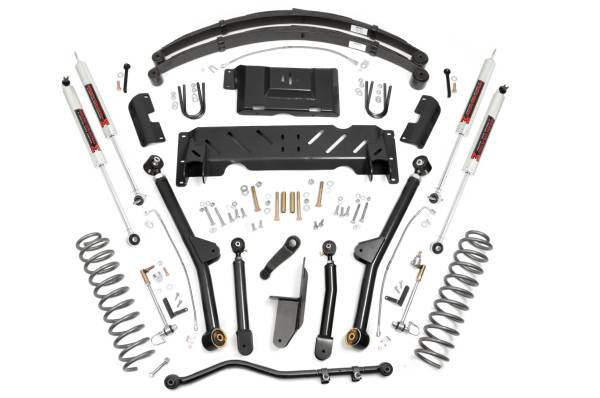 Rough Country - Rough Country - 4.5 Inch Lift Kit - Long Arm - RR Leaf's - M1 - Jeep Cherokee XJ 4WD (84-01) | 68640 - Image 1