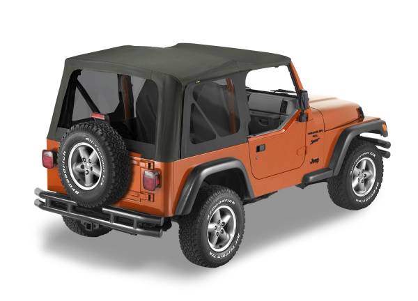 Bestop - Replace-A-Top For OEM - Jeep '03-06 Wrangler TJ Exc. Unlimited (Black Diamond Sailcloth; Tinted Windows; No Door Skins Included) | 79141-35 - Image 1