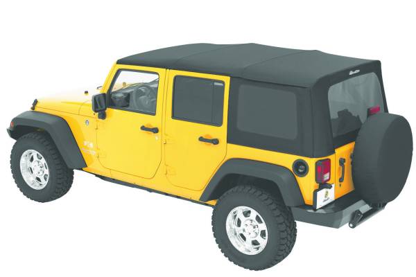 Replace-A-Top For OEM - Jeep '10-18 Wrangler JK 4-Door (Black Diamond Sailcloth; Tinted Windows; No Door Skins Included) | 79147-35 - Image 1