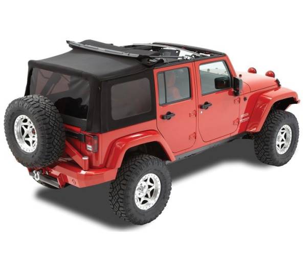 Replace-A-Top For OEM - Jeep '07-09 Wrangler JK 4-Door (Premium Black Twill; Tinted Windows; No Door Skins Included) | 79837-17 - Image 1