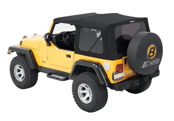 Bestop - Replace-A-Top For OEM - Jeep '97-06 Wrangler TJ Exc. Unlimited (Premium Black Twill; Tinted Windows; No Door Skins Included) | 79841-17 - Image 1