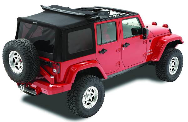 Replace-A-Top For OEM - Jeep '10-18 Wrangler JK 4-Door (Premium Black Twill; Tinted Windows; No Door Skins Included) | 79847-17 - Image 1