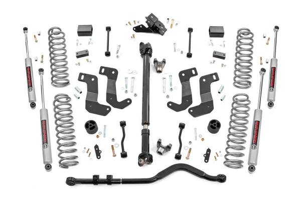 Rough Country - Rough Country - 3.5 Inch Lift Kit - C/A Drop - FR D/S - Jeep Wrangler Unlimited Rubicon (18-23) | 69031 - Image 1