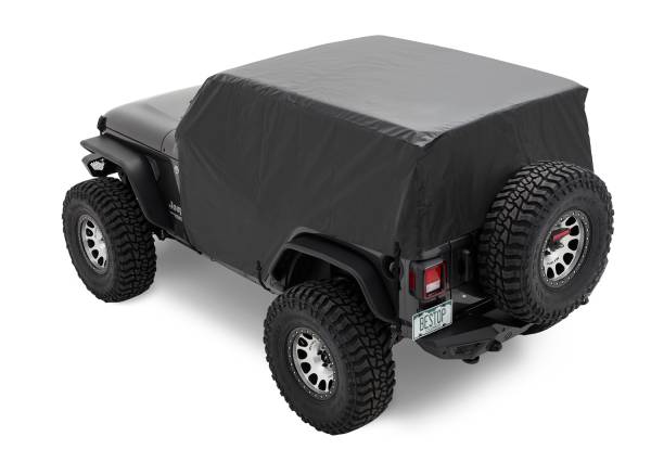 Bestop - All Weather Trail Cover - Jeep '07-18 Wrangler JK / '18-26 JL 2-Door (Black) | 81044-01 - Image 1