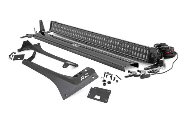 Rough Country - LED Light Kit - Windshield Mount - 50 in. BLK Dual Row - Jeep Gladiator JT/Wrangler JL (18-25) | 70069 - Image 1
