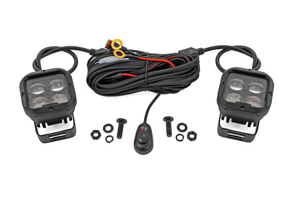 Rough Country - Rough Country - 2 Inch SAE Driving Light Pods - Pair - 70115 - Image 1