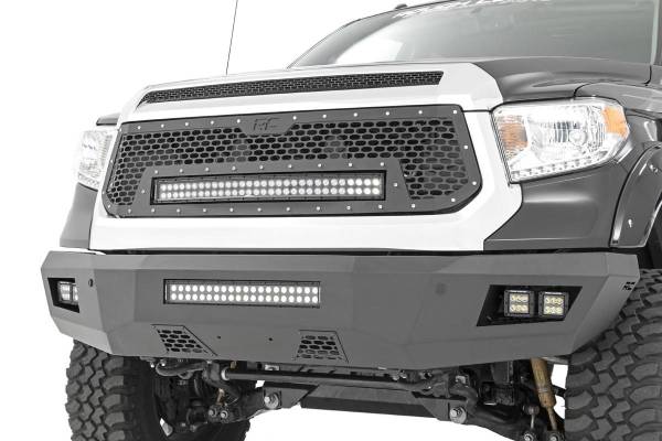 Rough Country - Rough Country - Mesh Grille - 30 in. Dual Row LED - Black - Toyota Tundra 2WD/4WD (2014-2017) | 70226 - Image 1