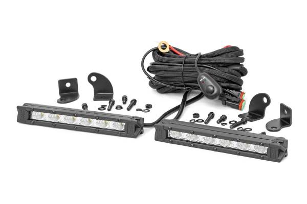 Rough Country - 6 Inch Chrome Series LED Light Bar- Slim Line - Pair | 70406A - Image 1