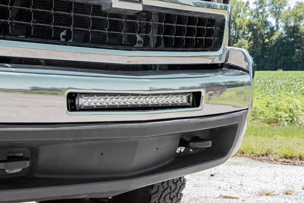 Rough Country - LED Light Mount - Bumper - 20 in. - Chevy Silverado 1500 (07-13)/Silverado 2500 HD (07-10) | 70523 - Image 1
