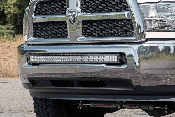 Rough Country - Rough Country - LED Light Kit - Bumper Mount - 40 in. Black Dual Row - Ram 2500/3500 4WD (10-18) | 70570B - Image 1