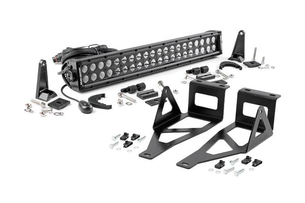 Rough Country - Rough Country - LED Light Kit - Bumper Mount - 20 in. Black Dual Row - Ford F-250/F-350 Super Duty (05-07) | 70665 - Image 1