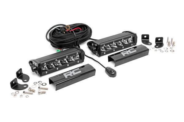 Rough Country - Rough Country - 6 Inch Chrome Series LED Light Bar - Single Row - Pair | 70706 - Image 1