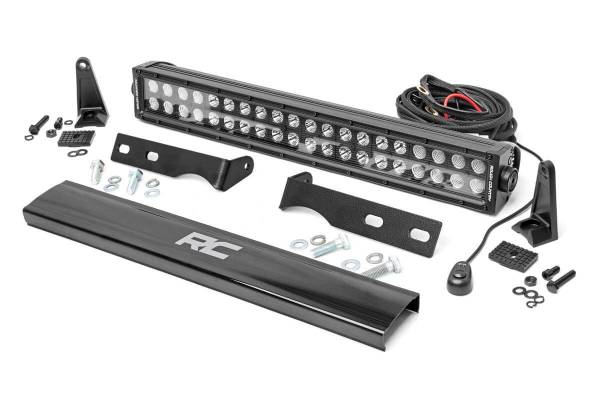Rough Country - LED Light Kit - Bumper Mount - 20 in. Black Dual Row - Jeep Grand Cherokee WK2 (11-20) | 70773 - Image 1