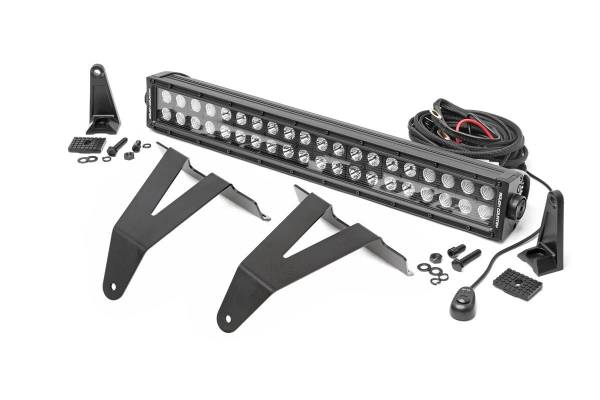 Rough Country - LED Light Kit - Bumper Mount - 20 in. Black Dual Row - Ram 1500 2WD/4WD (19-24) | 70779 - Image 1