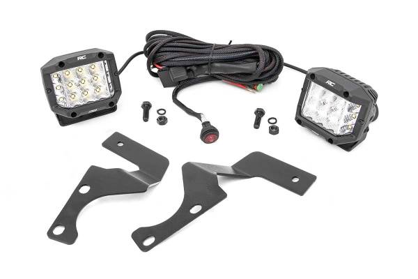 Rough Country - LED Light Kit - Ditch Mount - 3 in. Chrome Wide Angle Pair | 70793 - Image 1