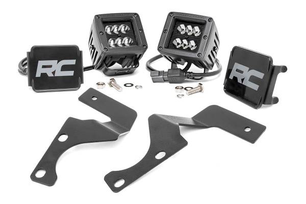 Rough Country - LED Light Kit - Ditch Mount - 2 in. Black Spot Pair - Toyota 4Runner (10-24) | 70796 - Image 1