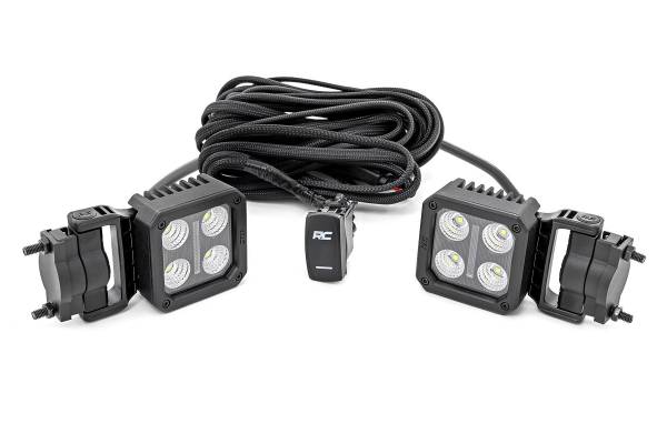 Rough Country - Rough Country - Black Series LED Light Pair - 2 Inch - Flood - Swivel Mount | 70802 - Image 1