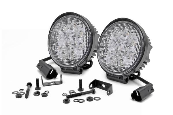 Rough Country - 4 Inch Chrome Series LED Light - Round - Pair | 70804 - Image 1