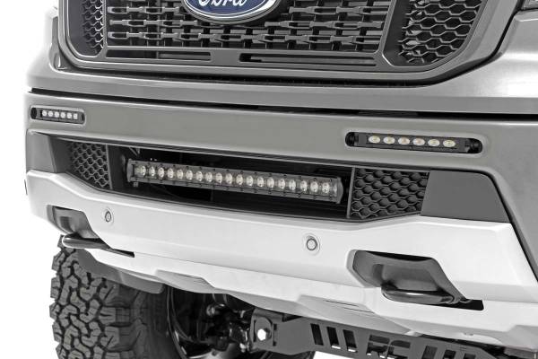 Rough Country - LED Light Kit - Bumper Mount - 6 in. Black Slimline Pair - Ford Ranger (19-23) | 70829 - Image 1