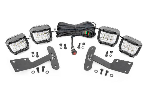 Rough Country - Rough Country - LED Light Kit - Ditch Mount - 3 in. OSRAM - Wide - Toyota Tundra 2WD/4WD (14-21) | 70839 - Image 1