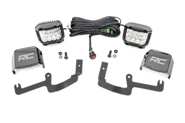 Rough Country - Rough Country - LED Light Kit - Ditch Mount - 3 in. OSRAM - Wide - Chevy Silverado 1500 (19-24) | 70845 - Image 1