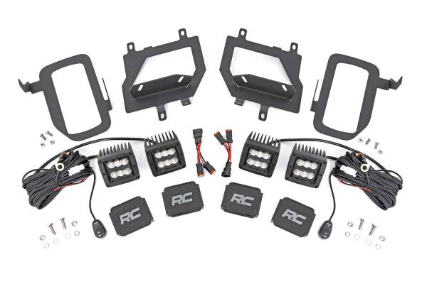Rough Country - LED Light Kit - Fog Mount - Dual 2 in. Black Pairs - Spot/Flood - Ford F-150 (15-17) | 70865 - Image 1