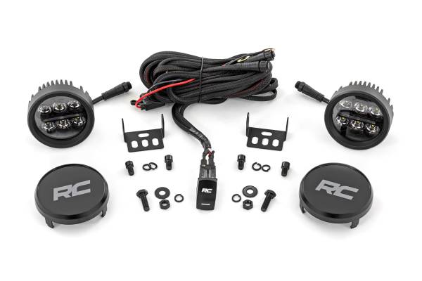 Rough Country - Rough Country - Black Series Round LED Light Pair - 3.5 Inch - Amber DRL | 70900A - Image 1