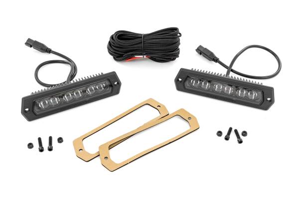 Rough Country - Rough Country - 6 Inch Black Series LED Lights - Flush Mount - Pair | 70916BL - Image 1