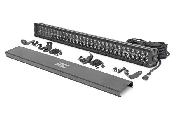 Rough Country - Rough Country - 30 Inch Black Series LED Light Bar - Dual Row - Cool White DRL | 70930BD - Image 1